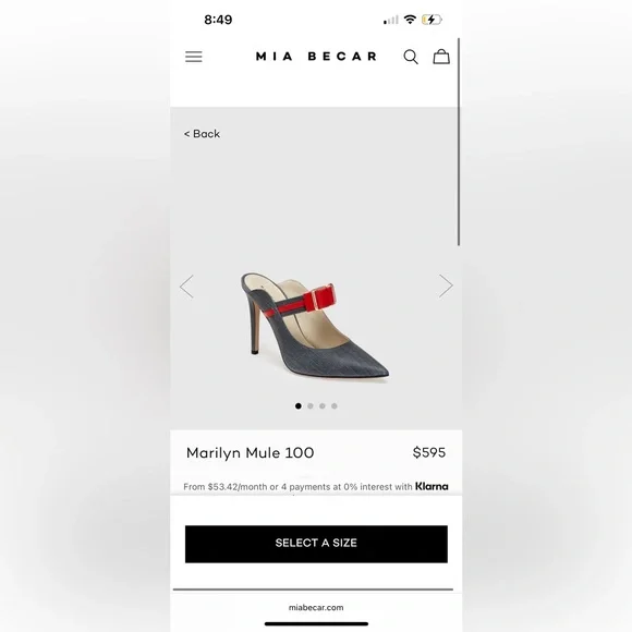 Elegant Red and Gray Marilyn Mule - Picture 6 of 6